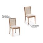 Kit 2 Cadeiras Mel Estofada D23 Castanho E Cinza