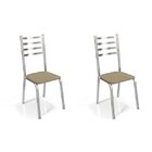 Kit 2 Cadeiras Metal Alemanha Kappesberg Cromado/capuccino