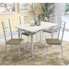 Kit 2 Cadeiras Metal Alemanha Kappesberg Cromado/capuccino