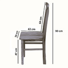 Kit 2 Cadeiras Mineira Madeira Maciça Natural