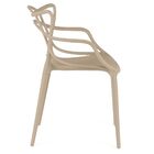 Kit 2 Cadeiras Modernas Leitura Com Encosto Nude