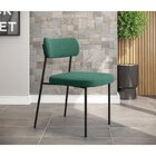 Kit 2 Cadeiras Mona Espresso Móveis Verde/preto