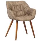 Kit 2 Cadeiras Mônica Rivatti Em Suede Marrom Vintage Estrutu