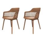 Kit 2 Cadeiras Montreal Marcela Fratini Almofada Em Pu Estrut