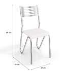 Kit 2 Cadeiras Nápolis Cromada Branco Kappesberg