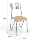 Kit 2 Cadeiras Nápolis Cromada Nude Kappesberg