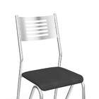 Kit 2 Cadeiras Nápolis Cromada Preto Kappesberg