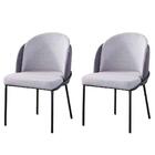 Kit 2 Cadeiras Nevada Denali Fratini Assento Em Tecido Cinza