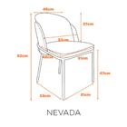 Kit 2 Cadeiras Nevada Denali Fratini Assento Em Tecido Cinza