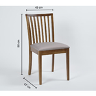 Kit 2 Cadeiras Nice Ripada Com Assento Estofado D23 - Castanh