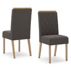 Kit 2 Cadeiras Nina Nature/marrom Expresso