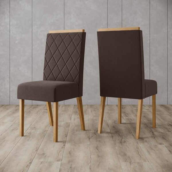 Kit 2 Cadeiras Nina Nature/marrom Expresso