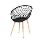 Kit 2 Cadeiras Nova Web Preta Base Metal Sala Cozinha Jantar