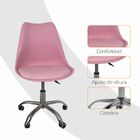 Kit 2 Cadeiras Office Base Cromada Com Rodizio Giratória Saar