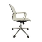 Kit 2 Cadeiras Office Com Rodízio E Encosto Esteirinha Baixa