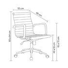 Kit 2 Cadeiras Office Com Rodízio E Encosto Esteirinha Baixa