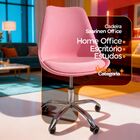 Kit 2 Cadeiras Office Com Rodizio Giratória Saarinen - Rosa