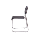 Kit 2 Cadeiras Office Dakar Preta Base Fixa Cromada