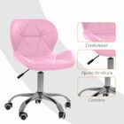 Kit 2 Cadeiras Office Eiffel Slim Ajustável Base Giratória -