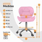 Kit 2 Cadeiras Office Eiffel Slim Ajustável Base Giratória -