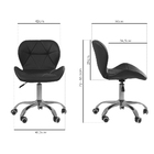 Kit 2 Cadeiras Office Eiffel Slim Ajustável Base Giratória -