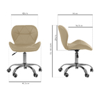 Kit 2 Cadeiras Office Eiffel Slim Ajustável Base Giratória -