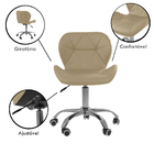 Kit 2 Cadeiras Office Eiffel Slim Ajustável Base Giratória -