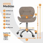 Kit 2 Cadeiras Office Eiffel Slim Ajustável Base Giratória -