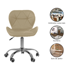 Kit 2 Cadeiras Office Eiffel Slim Ajustável Base Giratória -