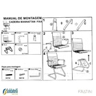Kit 2 Cadeiras Office Manhattan Base Fixa Pu Várias Cores Bra