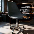 Kit 2 Cadeiras Office Oficial Cromada Giratór Saarinen Preto
