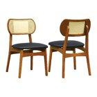 Kit 2 Cadeiras Organik Madeira Maciça Encosto Telinha Assento