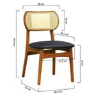 Kit 2 Cadeiras Organik Madeira Maciça Encosto Telinha Assento