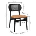 Kit 2 Cadeiras Organik Madeira Maciça Encosto Telinha Assento