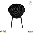 Kit 2 Cadeiras Outdoor Drops Preta Com Proteção Uv - Rivatti