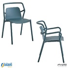 Kit 2 Cadeiras Outdoor Enjoy Uv Empilhável Várias Cores - Riv