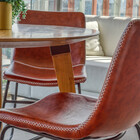 Kit 2 Cadeiras Oxford Com Assento Em Couro Ecológico E Base E