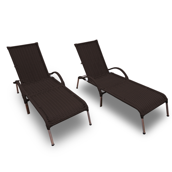 Kit 2 Cadeiras P/ Piscina E Área Externa Julia Reclinável Mar