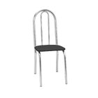 Kit 2 Cadeiras Para Cozinha Cc55 - A101 Cromado/preto