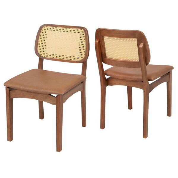 Kit 2 Cadeiras Para Cozinha De Madeira Maciça E Tela Portugal