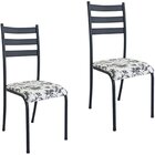 Kit 2 Cadeiras Para Cozinha E Sala De Jantar 541.sli Preto/br