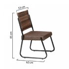 Kit 2 Cadeiras Para Cozinha Em Aço E Junco Espanha Mais Decor