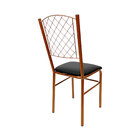 Kit 2 Cadeiras Para Cozinha Reforçada Cor Cobre Assento Preto