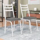 Kit 2 Cadeiras Para Cozinha Tubular D-13 Nara De Aço Branco/a