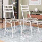 Kit 2 Cadeiras Para Cozinha Tubular D-13 Nara De Aço Branco/c