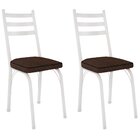 Kit 2 Cadeiras Para Cozinha Tubular D-13 Nara De Aço Branco/i