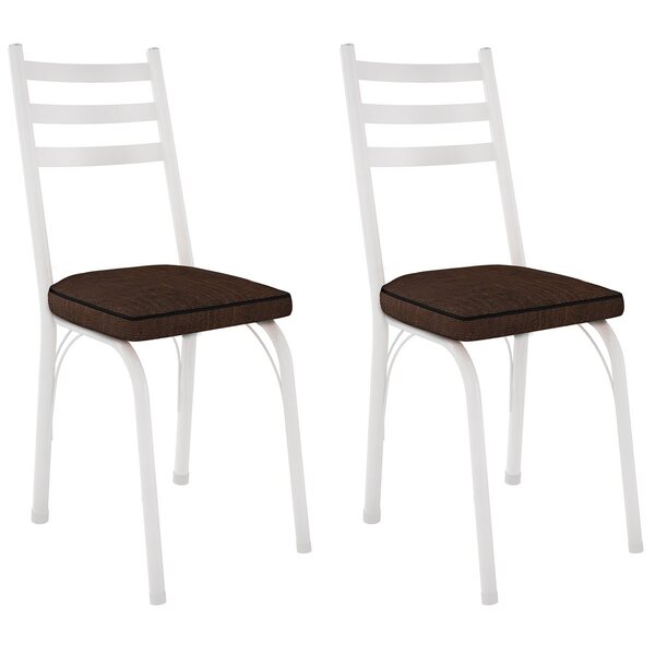 Kit 2 Cadeiras Para Cozinha Tubular D-13 Nara De Aço Branco/i