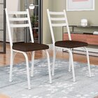 Kit 2 Cadeiras Para Cozinha Tubular D-13 Nara De Aço Branco/i