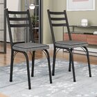 Kit 2 Cadeiras Para Cozinha Tubular D-13 Nara De Aço Preto/an