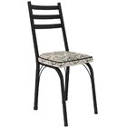 Kit 2 Cadeiras Para Cozinha Tubular D-13 Nara De Aço Preto/ce